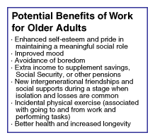 sidebar: Potential Benefits of Work for Older Adults